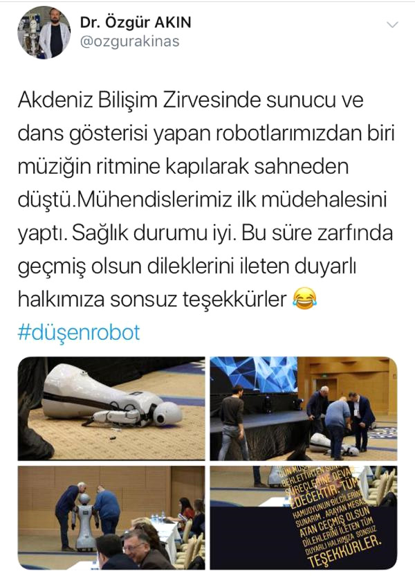 İnsansı Robot ‘Mini Ada’nın Üreticisi: Müziğin Ritmine Kapılarak Sahneden Düştü