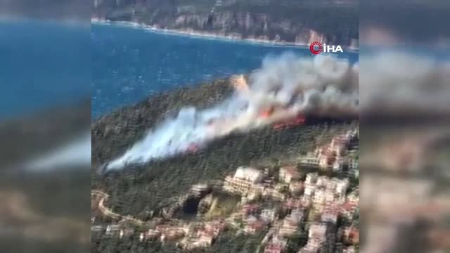 Kaş’ta Zeytinlik Alanda Yangın