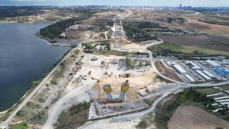 Kanal İstanbul’un ilk köprüsünün ayakları yükseldi