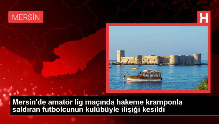 Mersin’de hakeme kramponlu hücum