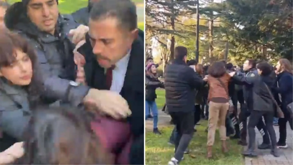 İstanbul Üniversitesi’nde gerginlik! Güvenlik vazifelileri yılbaşı ağacını süslemeye çalışan öğrencilere saldırdı