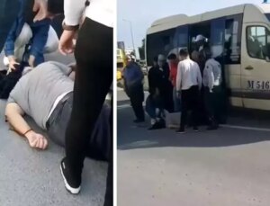 Dolmuşun kapısı birdenbire açılınca yolcu yere kapaklandı, sürücü gerisine bile bakmadı