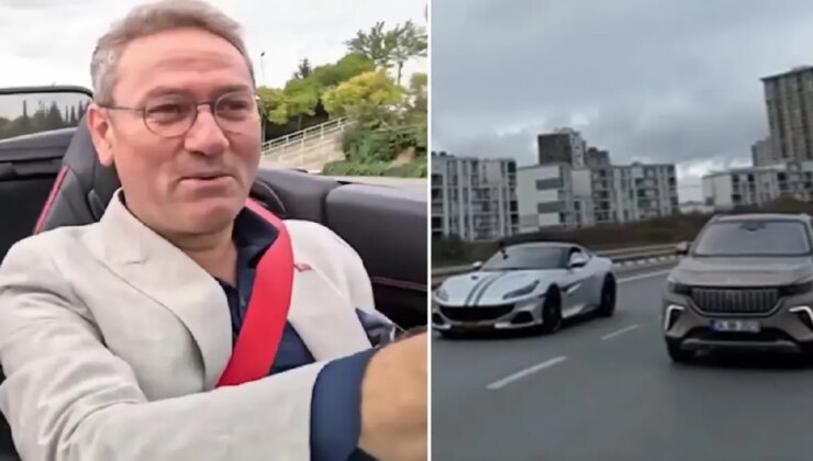Ferrari ile yarışıp görüntü paylaşan AK Partili Lider reaksiyonlar sonrası paylaşımını sildi