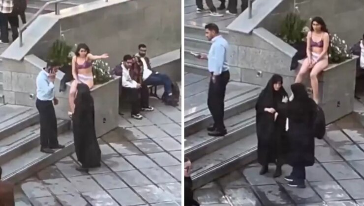 Zarurî örtünmeyi soyunarak protesto eden İranlı bayandan haber var