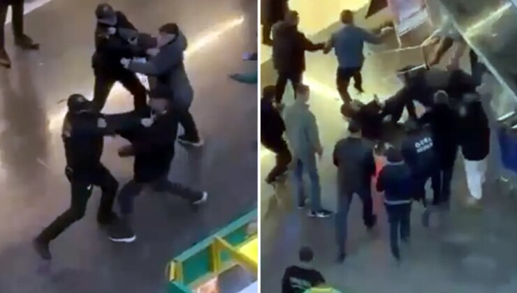 AVM’de güvenlik görevlisinin başına sandalye ile vurdu