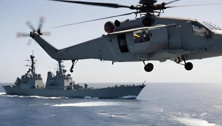 Rus gemisinden Alman askeri helikopterine ihtar ateşi